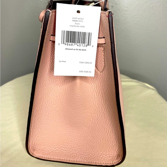 NWT Kate Spade Hayes Pink Leather Rosycheeks Satchel - Picture 5 of 12
